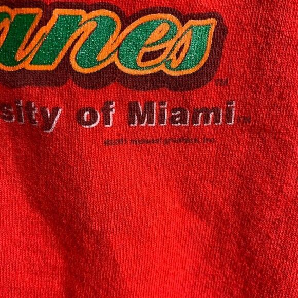 Vintage Y2K Rose Bowl Crewneck T Shirt XL Red Nebraska Huskers Miami Canes NCAA - Picture 3 of 8
